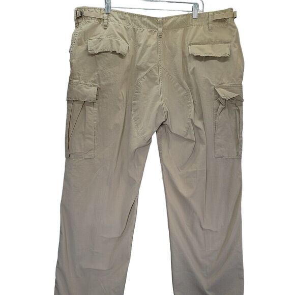 Tru-Spec Mens Pants Beige Size 39-43 100% Cotton Button Close Pockets Adjustable - Picture 2 of 12